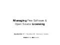 Managing Free Software and Open Source Licensing