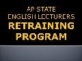 AP ELF English Lecturers Retraining Program