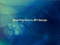 Best Practice in API Design