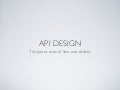 API Design