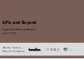 APIs and Beyond - Open Distribution Platforms
