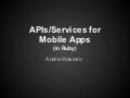 APIs for mobile