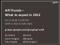 API Trends: What to expect in 2012
