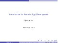 Android App Development Intro at ESC SV 2012