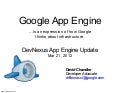 Google App Engine Update 2012