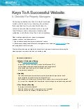 Keys to a Successful Website: A Checklist for Property Managers (eBook)