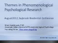 Applebaum: Themes in phenomenological psychological research