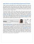 Apple i phone was the ground behind programming for iphone  document sharing