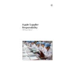 Apple Production Supplier Report - 2012 Progress Report