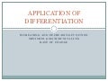 Application of differentiation