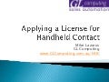 Applying a license for Handheld Contact for #SageACT!