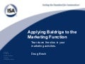 Applying baldrige to marketing by Doug Brock, Kendall Electric