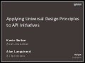 Applying Design Principles to API Initiatives