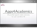 Apps4Academics: iPhone/iPad apps & mobile web sites for your Academic Life