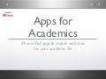 Apps for Academics: MIT Libraries