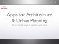 Apps for Architecture & Urban Planning