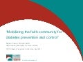 Mobilizing the faith community for diabetes prevention and control