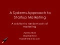 Startup Marketing: A Systems Approach