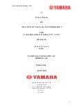 A project report on yamaha superbikes for yamaha motor india pvt.ltd.