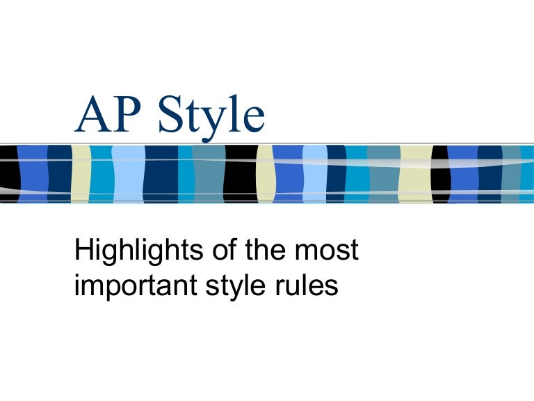Ap style presentation