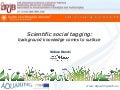 Scientific social tagging - background knowledge come to surface (AquaRing Project)