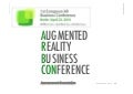 1st European Augmented Reality Business Conference April 23, 2010 Berlin - Announcement