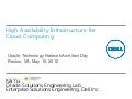 High Availability Infrastructure for Cloud Computing