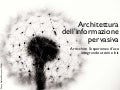 Architettura dell&rsquo;informazione pervasiva