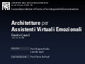 Architetture per Assistenti Virtuali Emozionali