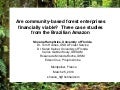 Are community based forest enterprises financially viable: Three case studies from the Brazilian Amazon