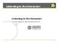 Listening To the Consumer: Is Social Media the New Market Research?