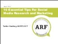 10 Essential Tips For Social Media Research and Marketing