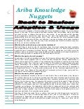 Ariba Knowledge Nuggets - Back to Basics