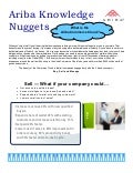 Ariba Knowledge Nuggets - What s the Cloud - Sell