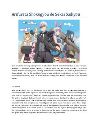 Your Key To Success: Arifureta Shokugyou De Sekai Saikyou