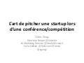 L’art de pitcher une startup lors d’une conférence/compétition