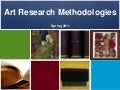Research Methodology in the Arts