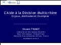 Vincent T'KINDT - Aide à la décision multicritère