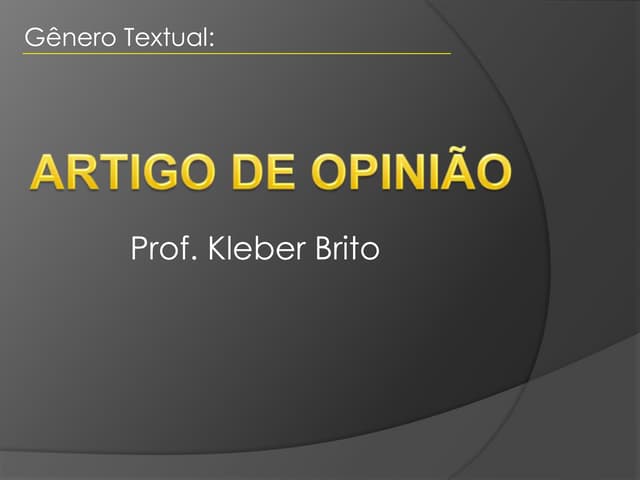 Artigo de Opinião
