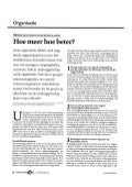 Medezeggenschapsorganen, hoe meer hoe beter   Praktijkblad Ondernemingsraad Oktober 2006