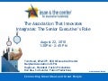 ASAE - Senior Executives Role in Innovation