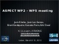 ASPECT Metadata Analysis - cross WP2-WP5 meeting