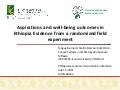 Aspirations and well being outcomes in ethiopia evidence from a randomized field experiment -alemayehu s.t.ppt