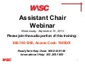 Assistant chairs webinar (Sept 15, 2010)