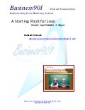 A Starting Point for Lean