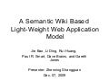 A Semantic Wiki Based Light-Weight Web Application Model