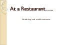 At a restaurant