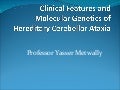 Clinical Features and Molecular Genetics of Hereditary Cerebellar Ataxia