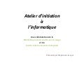 Atelier initiation informatique