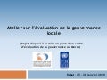 Atelier Sur Levaluation Morocco